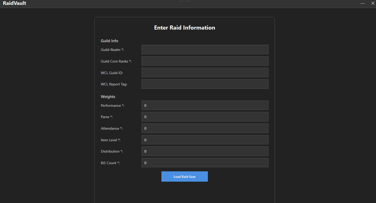 Raid Loot Manager Screenshot